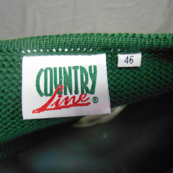 Country Line button green cardigan sweater 46/14US - Picture 4 of 4